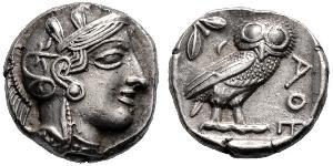 1 Tetradrachm Grèce antique (1100BC-330) Argent 