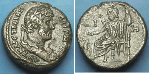 1 Tetradrachm Roman province of Aegyptus (30BC – 641) Billon Hadrian  (76 - 138) 