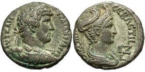 1 Tetradrachm Römische Kaiserzeit (27BC-395) Billon Silber Hadrian  (76 - 138) 