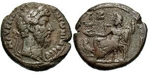 1 Tetradrachm Empire romain (27BC-395) Bronze Marc Aurèle (121-180)