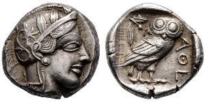 1 Tetradrachm Antikes Griechenland (1100BC-330) Silber 