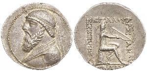 1 Tetradrachm Partherreich (247 BC – 224 AD) Silber Mithridates II. (Parthien) (121-91 BC)