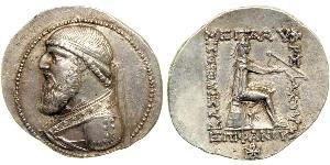 1 Tetradrachm Partherreich (247 BC – 224 AD) Silber Mithridates II. (Parthien) (121-91 BC)