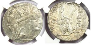 1 Tetradrachm Artaxiad dynasty (190BC - 12AD) 銀 Tigranes the Great (140BC - 55BC)