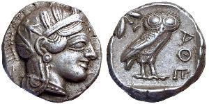1 Tetradracma Antigua Grecia (1100BC-330) Plata 