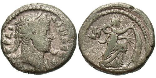 1 Tetradracma Imperio romano (27BC-395) Plata Adriano  (76 - 138) 