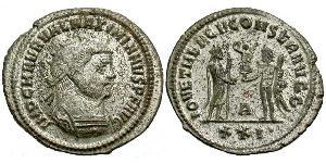 1 Tetradracma Imperio romano (27BC-395)  Maximiano (250-310)