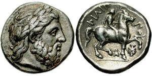 1 Tetradramma Regno di Macedonia (800BC-146BC) Argento Philip II of Macedon (382 BC - 336 BC)