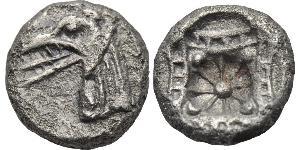 1 Tetrobol Grecia antica (1100BC-330) Argento 