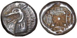 1 Tetrobol Antigua Grecia (1100BC-330) Plata 