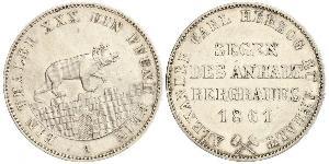 1 Thaler Anhalt-Bernbourg (1603 - 1863) Argent Alexandre-Charles d
