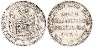 1 Thaler Anhalt-Bernbourg (1603 - 1863) Argent Alexis-Frédéric-Christian d
