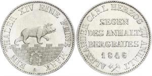 1 Thaler Anhalt-Bernbourg (1603 - 1863) Argent Alexandre-Charles d