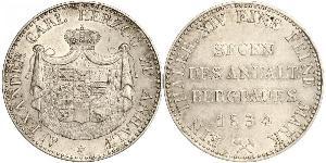 1 Thaler Anhalt-Bernbourg (1603 - 1863) Argent Alexis-Frédéric-Christian d