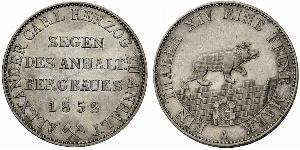 1 Thaler Anhalt-Bernbourg (1603 - 1863) Argent Alexandre-Charles d