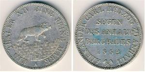 1 Thaler Anhalt-Bernbourg (1603 - 1863) Argent Alexandre-Charles d