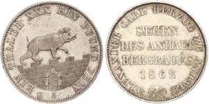1 Thaler Anhalt-Bernbourg (1603 - 1863) Argent Alexandre-Charles d