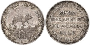 1 Thaler Anhalt-Bernbourg (1603 - 1863) Argent Alexandre-Charles d