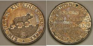 1 Thaler Anhalt-Bernbourg (1603 - 1863) Argent Alexandre-Charles d