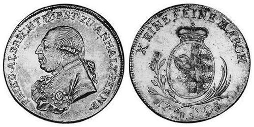 1 Thaler Anhalt-Bernbourg (1603 - 1863) Argent Frédéric-Albert d