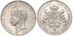 1 Thaler Anhalt-Dessau (1603 -1863) Argent Léopold IV d