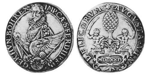 1 Thaler Augsbourg (1276 - 1803) Argent Ferdinand II du Saint-Empire(1578 -1637)