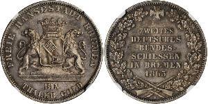 1 Thaler Brême (Land) / States of Germany Argent 