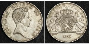 1 Thaler Duché de Nassau (1806 - 1866) Argent Guillaume de Nassau (1792-1839)