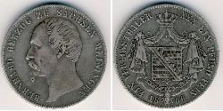 1 Thaler Duché de Saxe-Cobourg et Gotha (1826-1920) Argent 
