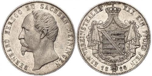 1 Thaler Duché de Saxe-Meiningen (1680 - 1918) Argent Bernard II de Saxe-Meiningen