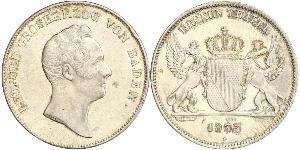 1 Thaler Grand-duché de Bade (1806-1918) Argent Léopold Ier de Bade(1790 – 1852)