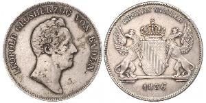 1 Thaler Grand-duché de Bade (1806-1918) Argent Léopold Ier de Bade(1790 – 1852)