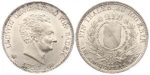 1 Thaler Grand-duché de Bade (1806-1918) Argent Louis Ier de Bade(1763 - 1830)