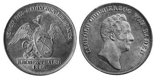 1 Thaler Grand-duché de Bade (1806-1918) Argent 