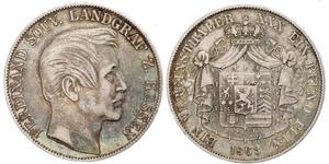 1 Thaler Grand-duché de Hesse (1806 - 1918) Argent Ferdinand de Hesse-Hombourg