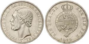 1 Thaler Grand-duché de Mecklembourg-Schwerin (1352-1918) Argent Frédéric-Guillaume de Mecklembourg-Strelitz