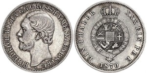 1 Thaler Grand-duché de Mecklembourg-Schwerin (1352-1918) Argent Frédéric-Guillaume de Mecklembourg-Strelitz
