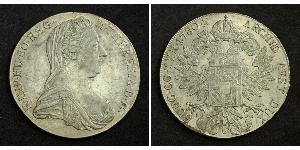 1 Thaler Habsburg Empire (1526-1804) / Ååstenrik Argent Maria Theresa of Austria (1717 - 1780)
