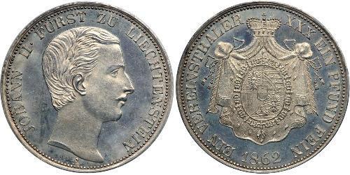 1 Thaler Liechtenstein (1719 - ) Argent Johann II, Prince of Liechtenstein (1840-1929)