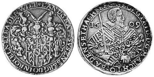 1 Thaler Margraviat de Bade-Durlach (1535 - 1771) Argent 