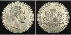 1 Thaler Principauté Reuss branche aînée (1778 - 1918) Argent Heinrich LXVII, Prince Reuss Younger Line