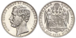 1 Thaler Principauté de Schaumbourg-Lippe (1643 - 1918) Argent Adolphe Ier de Schaumbourg-Lippe