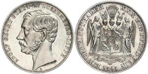 1 Thaler Principauté de Schaumbourg-Lippe (1643 - 1918) Argent Adolphe Ier de Schaumbourg-Lippe