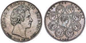 1 Thaler Royaume de Bavière (1806 - 1918) Argent Louis Ier de Bavière(1786 – 1868)