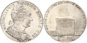 1 Thaler Royaume de Bavière (1806 - 1918) Argent Maximilien Ier de Bavière (roi) (1756 - 1825)