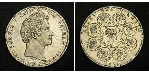 1 Thaler Royaume de Bavière (1806 - 1918) Argent Louis Ier de Bavière(1786 – 1868)