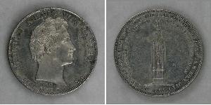 1 Thaler Royaume de Bavière (1806 - 1918) Argent Louis Ier de Bavière(1786 – 1868)