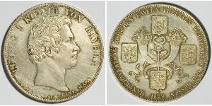 1 Thaler Royaume de Bavière (1806 - 1918) Argent Louis Ier de Bavière(1786 – 1868)