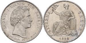 1 Thaler Royaume de Bavière (1806 - 1918) Argent Louis Ier de Bavière(1786 – 1868)