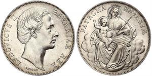 1 Thaler Royaume de Bavière (1806 - 1918) Argent Louis II de Bavière (1845-1886)(1845 – 1886)